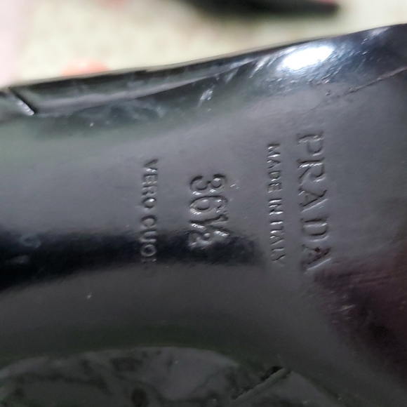 Prada Gauffre Ruched Patent nappa leather knee tall boots black shirred 6.5 36.5 - Picture 12 of 15